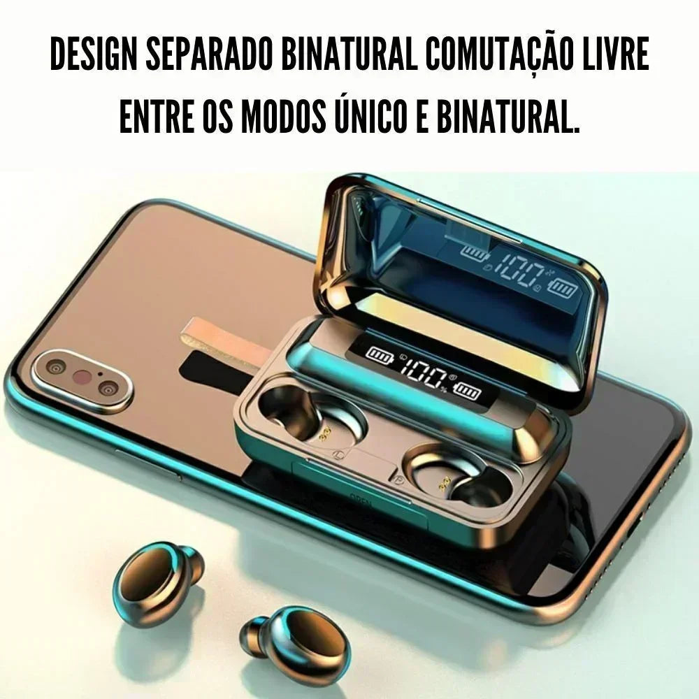 New Bluetooth Headphones 9D Stereo High Bass Sport Earphones Handfree Touch Control Tws Wireless Earbuds Waterproof Headset