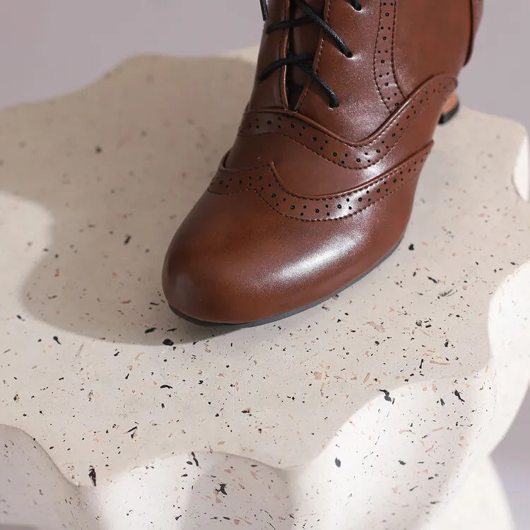 New Fashion Boots for Women High Quality Leather Women's Short Boots Daily Women High Heels Lightweight Womens Shoes Botas Mujer