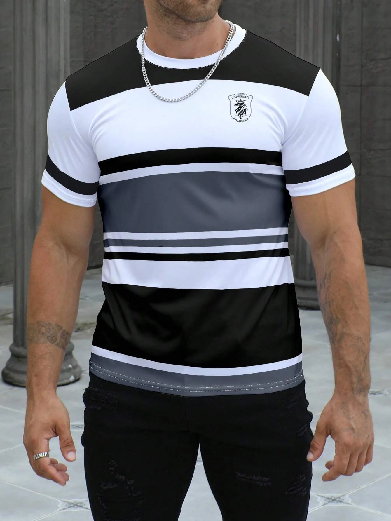 Men’s Striped Quick-Dry T-Shirt