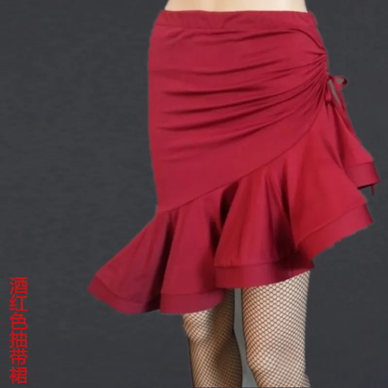 fishtail skirt for adult women modern irregular skirt fishbone bottom dress latin dance dress women competition line dance suit