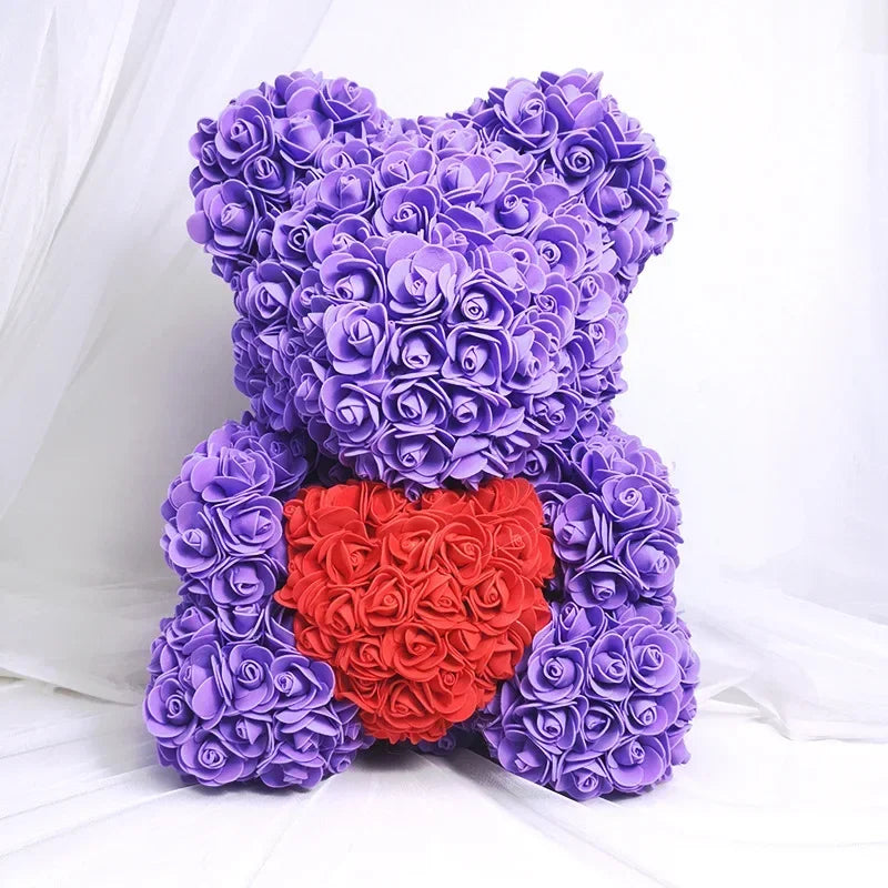 Oso de Rosas Artificiales de Regalo
