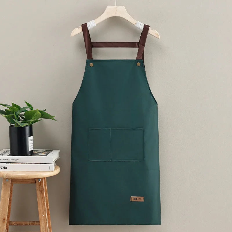 Tablier de cuisine unisexe en toile imperméable et ajustable, idéal pour les chefs, les serveurs et les cadeaux