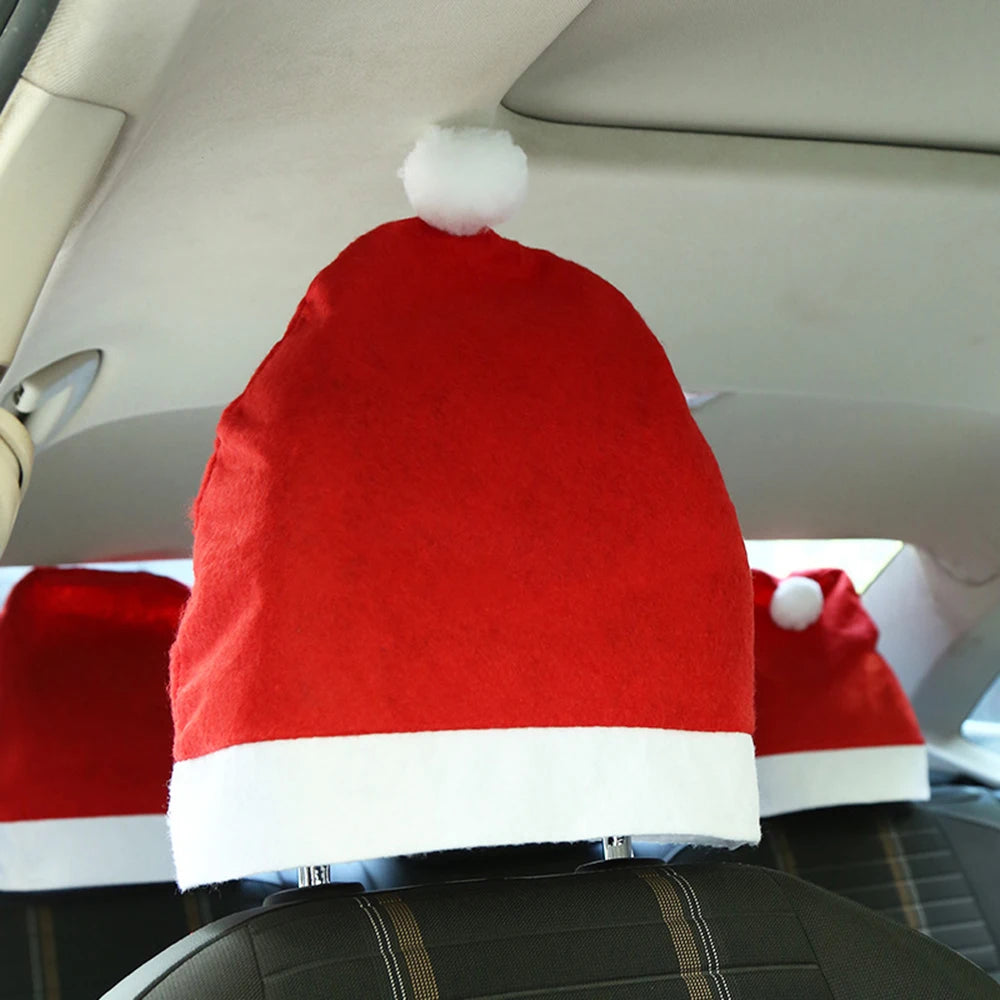 Fundas navideñas para el reposacabezas del asiento del coche