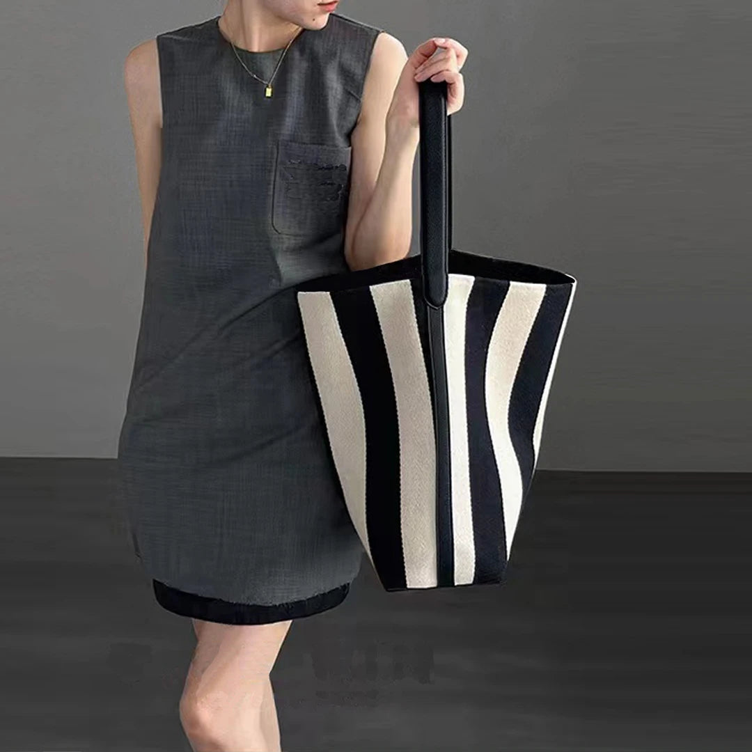 Striped Canvas Tote