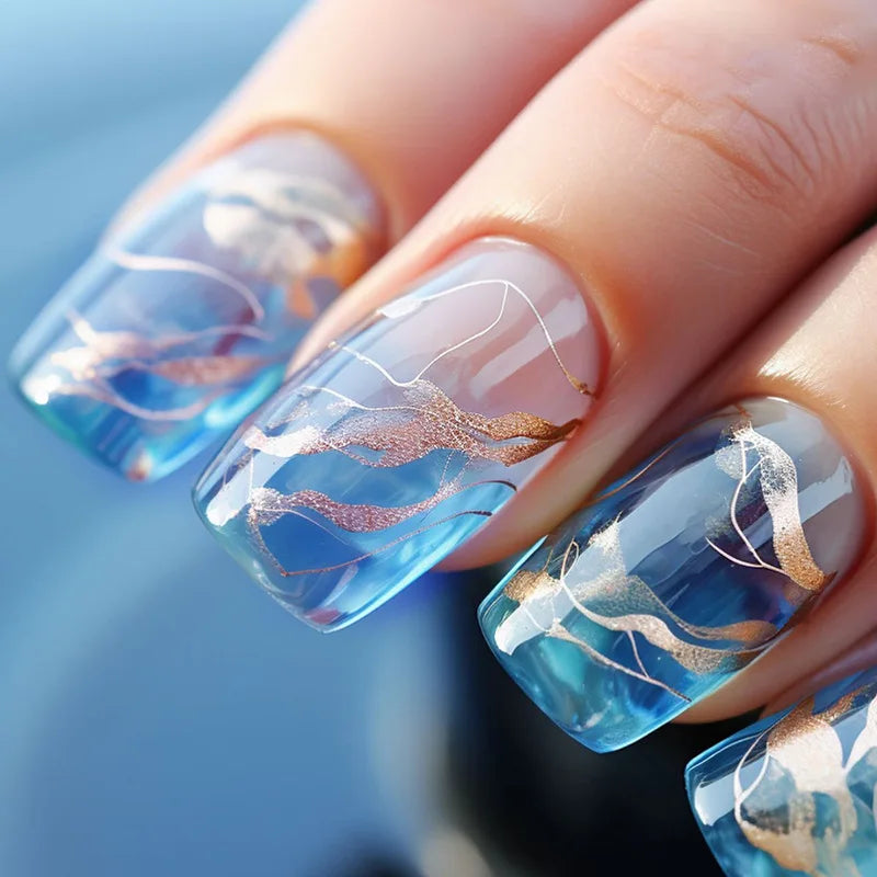 Ongles bleus français