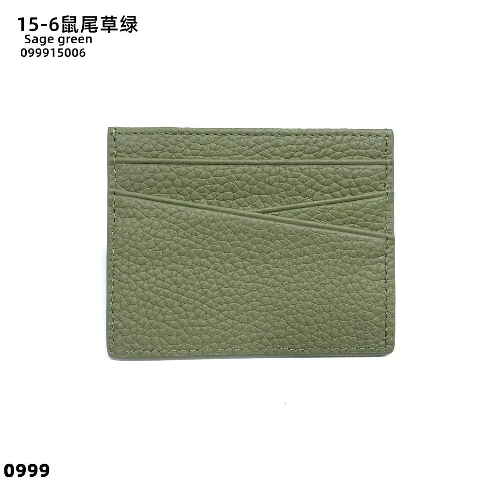 Tarjetero de lujo 100% cuero genuino para negocios, hombres, identificación, estuche para tarjetas de crédito, moda, regalo para mujeres, mini cartera delgada