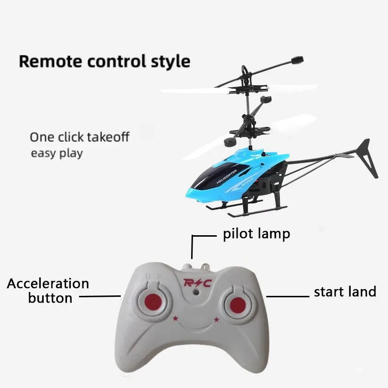 Mini dron RC recargable a prueba de caídas, helicópteros RC seguros, juguetes para niños