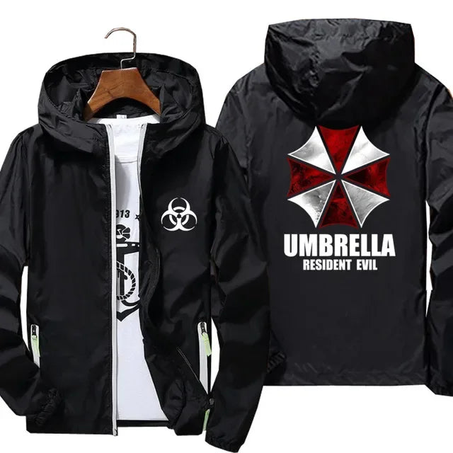 Men's movie umbrella, reflective thin jacket, sunscreen, skin, hooded windbreaker, pilot sports jacket, beach, bicycle, pilot, l