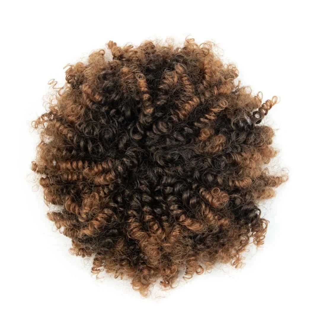Queue de cheval bouclée synthétique pour femme à clipser, style Afro Puff, chignon désordonné, pour occasions multiples