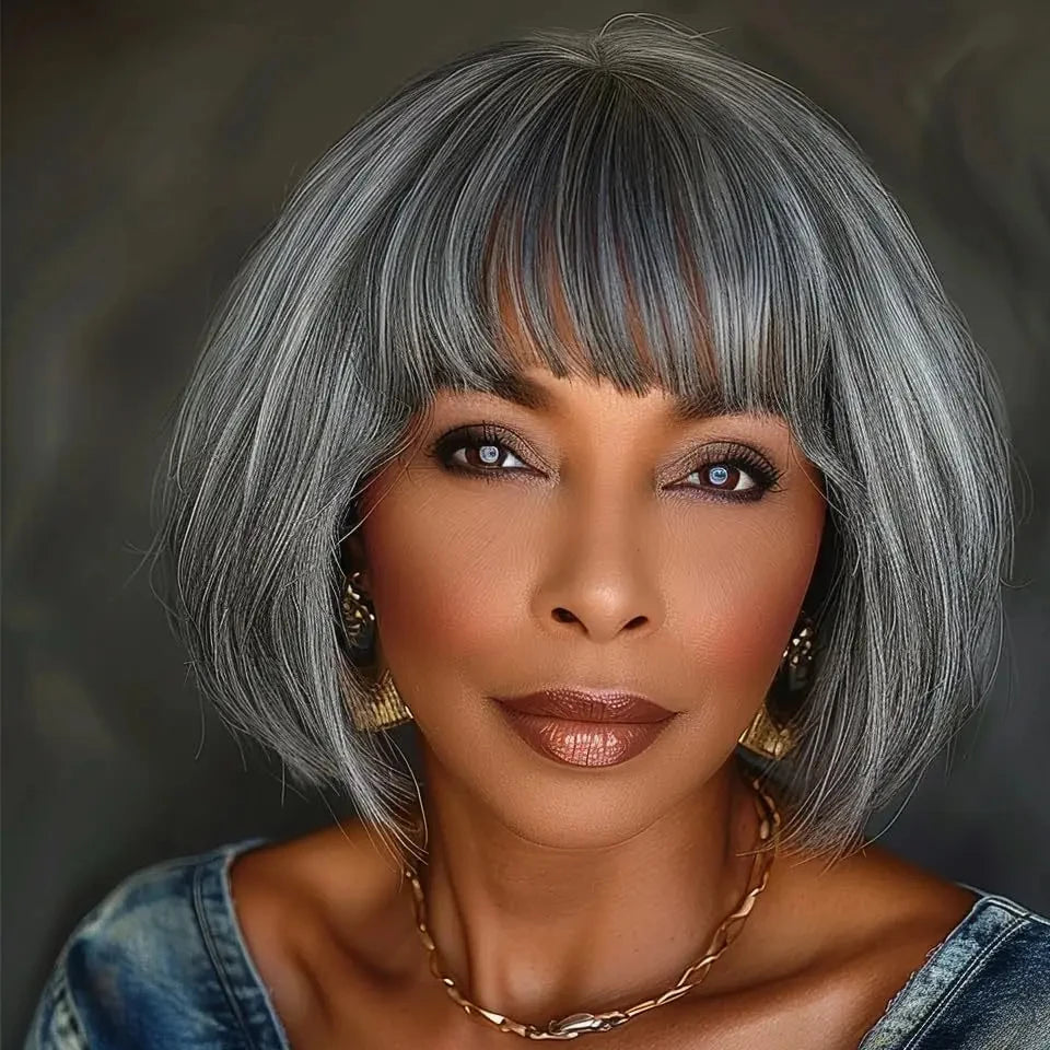 Ombre Grey Bob Wig