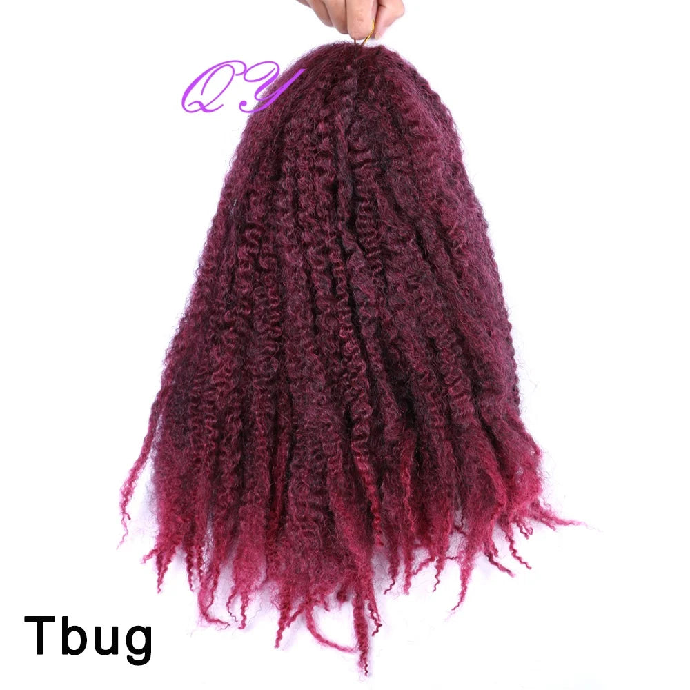 2 pcs Marley Twists Hair Braiding hair synthetic afro kinky Crochet  Braiding Hair Extensions for women
