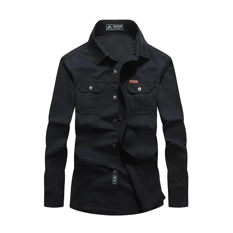 Men's shirt checkered long sleeved shirt new spring and autumn business shirt fashionable for middle-aged and young people
