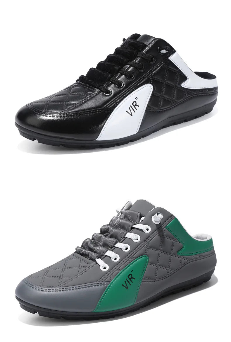 Men's Fashion Soft-soled Half Slippers Men Trendy Casual Shoes Soft Sole Non-slip Shoes New Outdoor Walking Shoes Zapatos Hombre