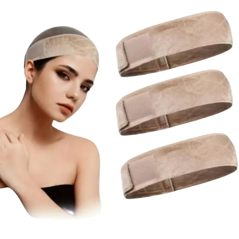 Anti-Slip Wig Grip Band, Soft Adjustable Wig Grip, Hairline Protection for Wigs, Headscarf, Hats, Easy to wear for Daily & Outdoor Casual Use, Nude