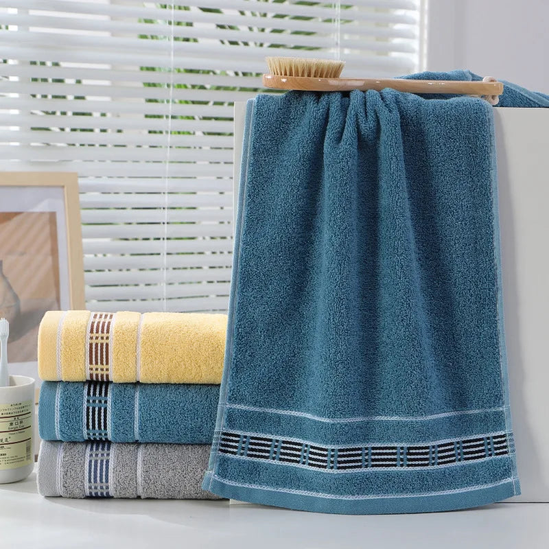 High Quality 100% Cotton Face Hand Towels for Adults Home Life Plaid Hand Towel Face Care Bathroom Sport Cotton Towel 34x74cm