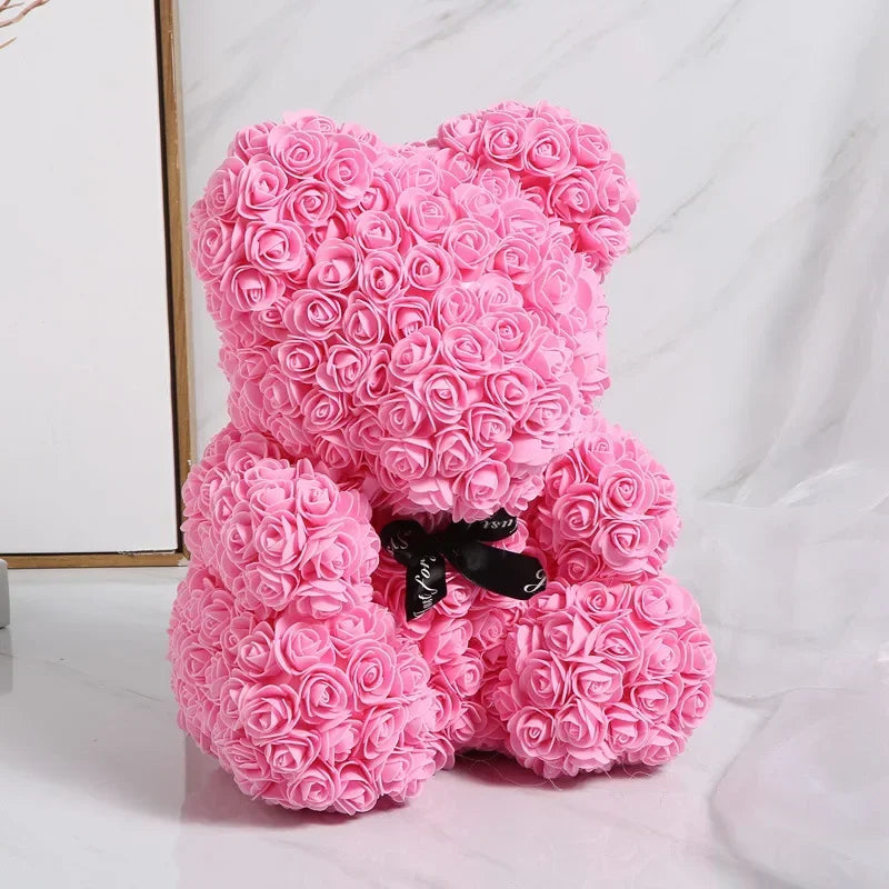 Oso de Rosas Artificiales de Regalo