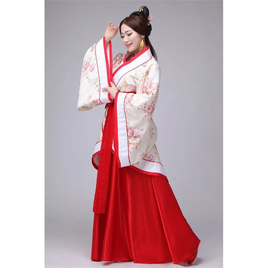 Chinese Traditional Clothing for Women Dress Hanfu Folk Dance Performance Fairy Dresses Ancient Costume Festival Outfit Retro
