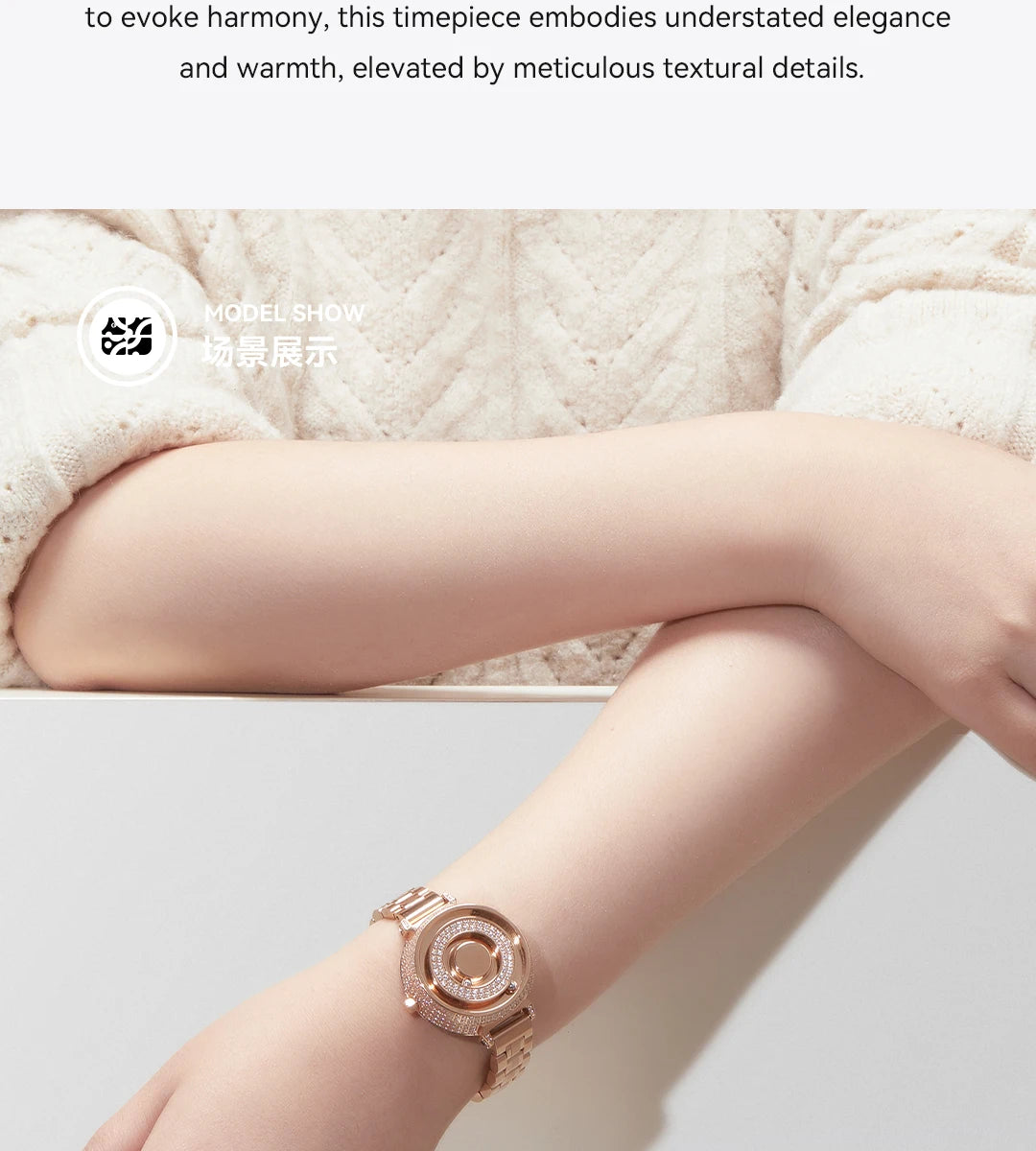 EUTOUR Women's Magnetic Diamond Watch | Waterproof Quartz | Luxury Stainless Steel Strap | Day to Night Elegance