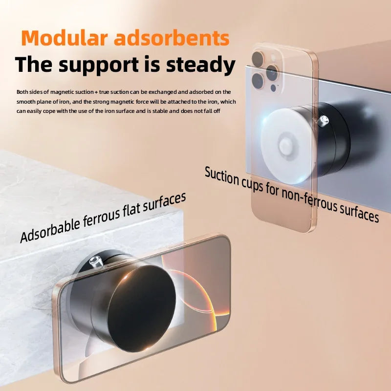 Foldable Mobile Phone Holder Vacuum Suction Cup Holder Magnetic Car Phone Holder For IPhone/ Android Phone Accessories