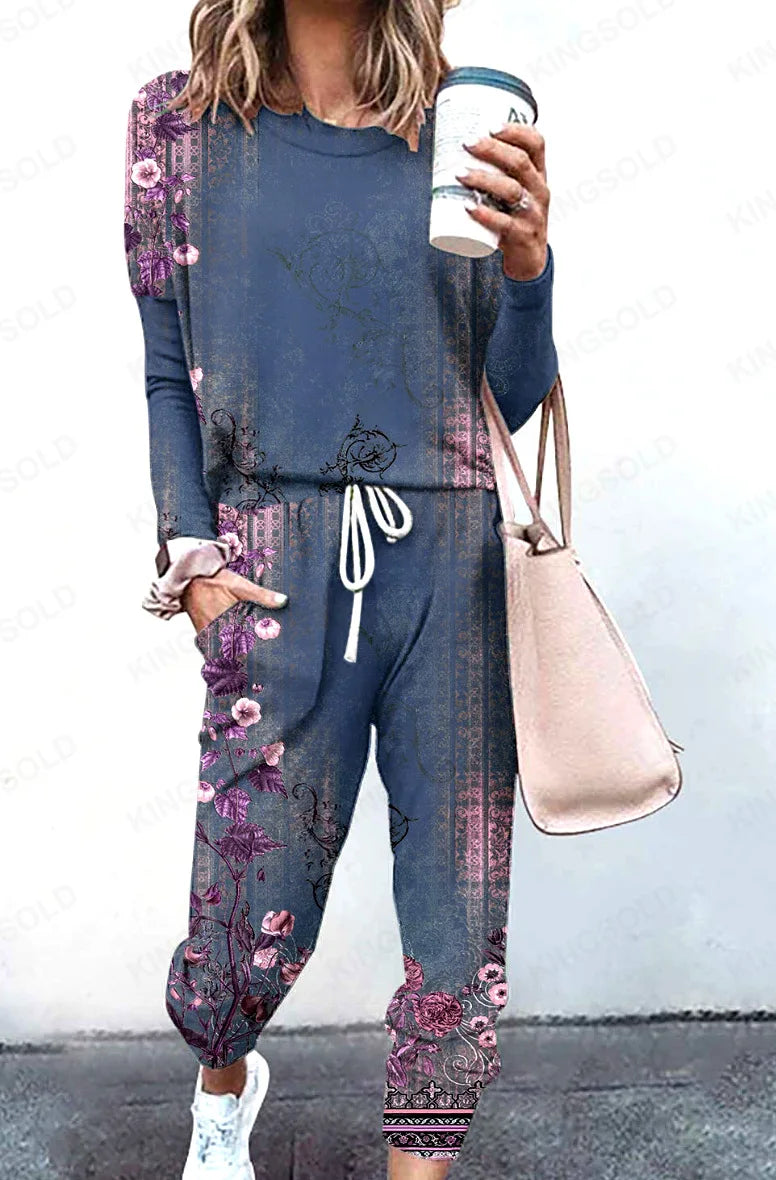 Women Clothing Sets Short Sleeve T-shirt+Pant 2Pcs Summer Camouflage Tie-Dyed Loose Tees Tops Sports Casual Suit New