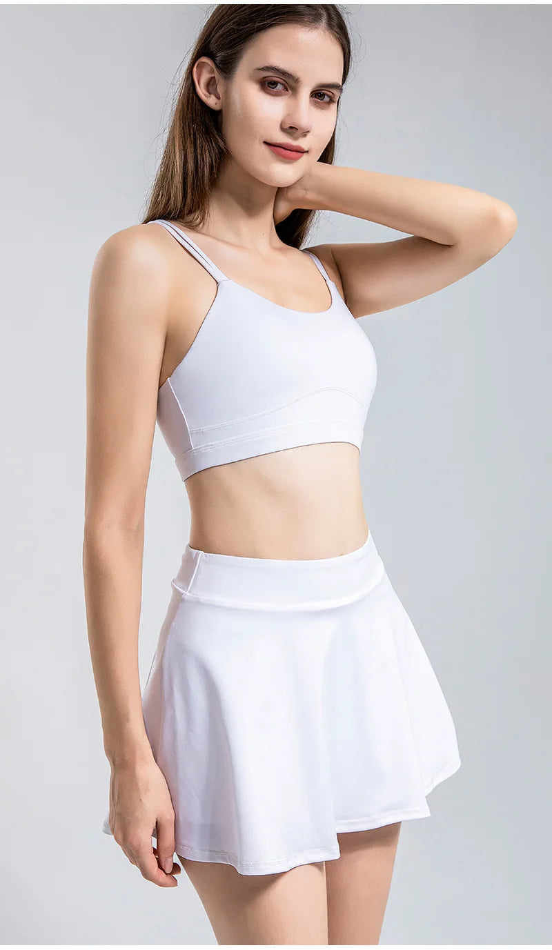 Shorts Skirts for Women High Waist Breathable Shorts Sweat Bras Security Sports Womens Skirts Gym Yoga Fitness Tennis Sportswear