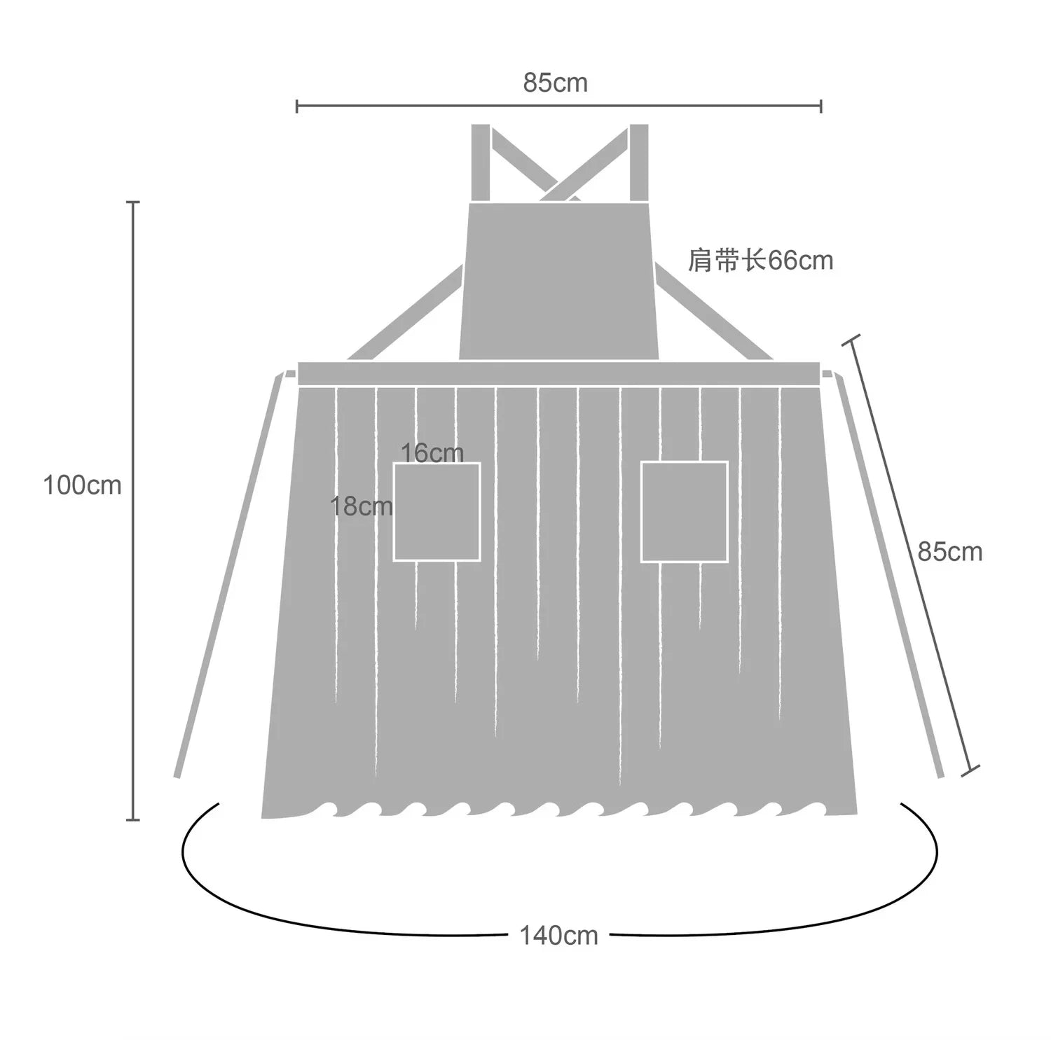 Waterproof Women Girls Vintage Apron Adjustable Gardening Works Cross Back Cotton/Linen Blend Aprons Pinafore Dress