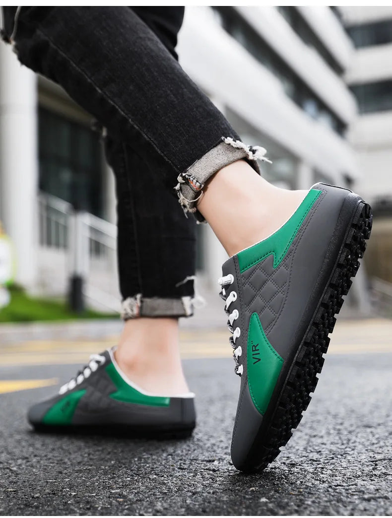 Men's Fashion Soft-soled Half Slippers Men Trendy Casual Shoes Soft Sole Non-slip Shoes New Outdoor Walking Shoes Zapatos Hombre