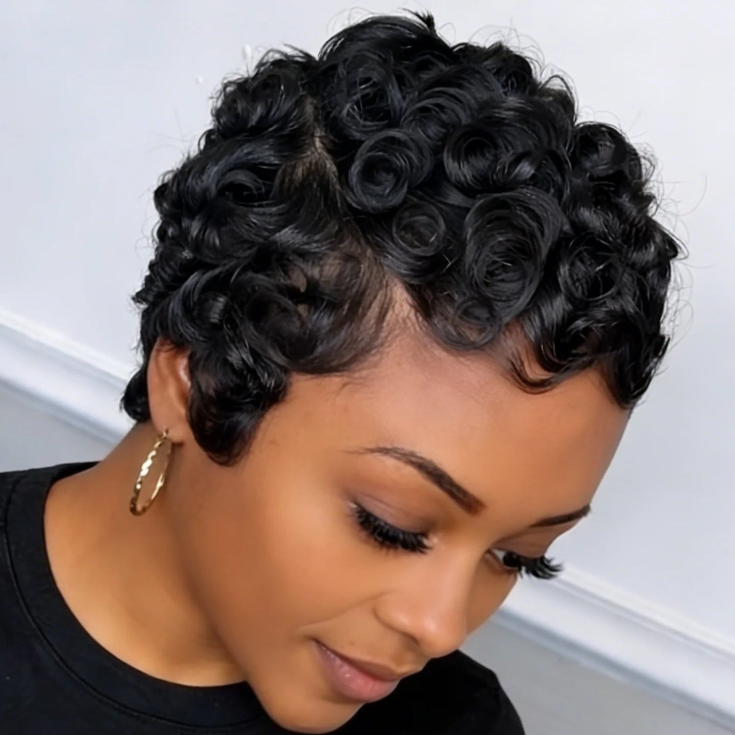 Loose Curly Pixie Wig