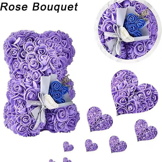 Oso de Rosas con Caja de Regalo