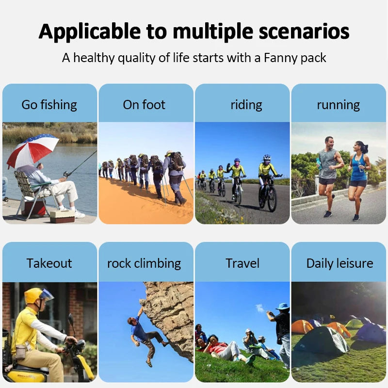 Running Waist Bag for Phone Lightweight Waterproof Adjustable Cycling Belt Pouch Reflective Strip Invisible Sports Fanny Pack