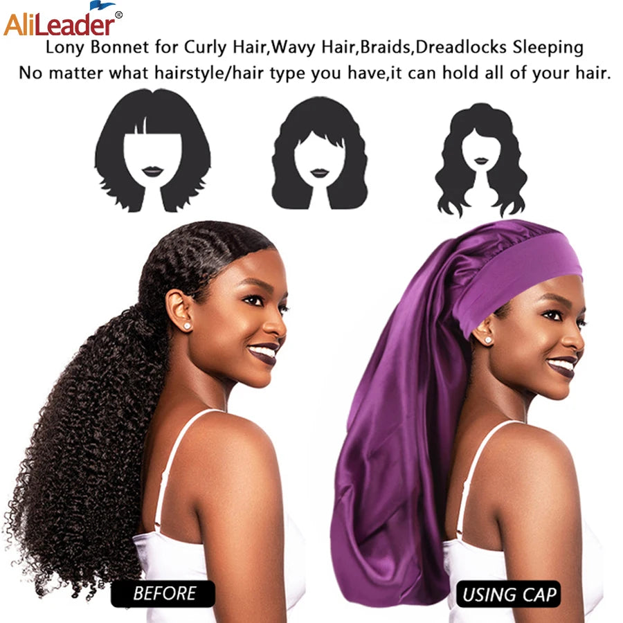Extra Long Satin Bonnet