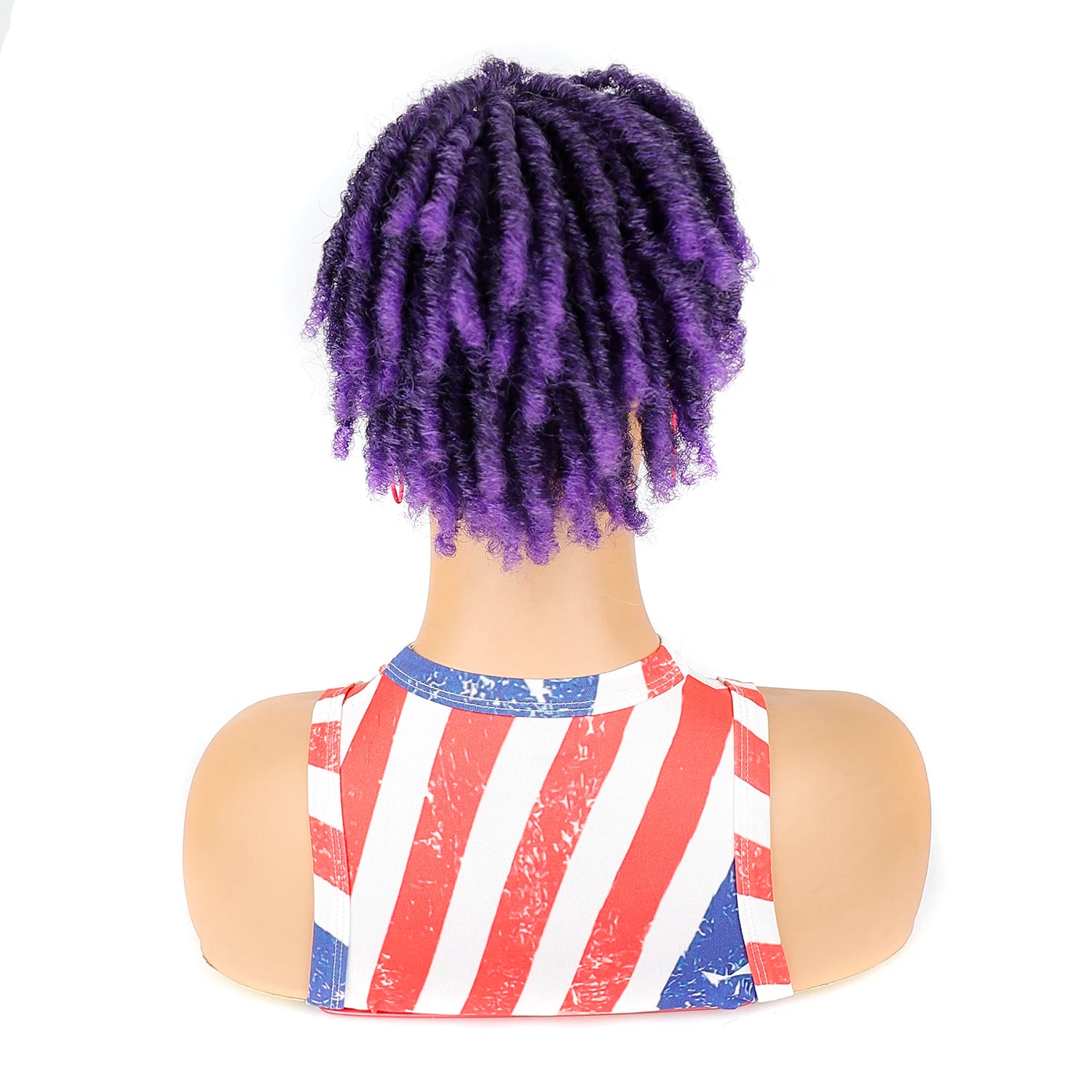 Perruque courte synthétique afro bouclée avec cordon de serrage, queue de cheval, dreadlocks, crochet, tressée, extension de cheveux à clipser pour femmes noires