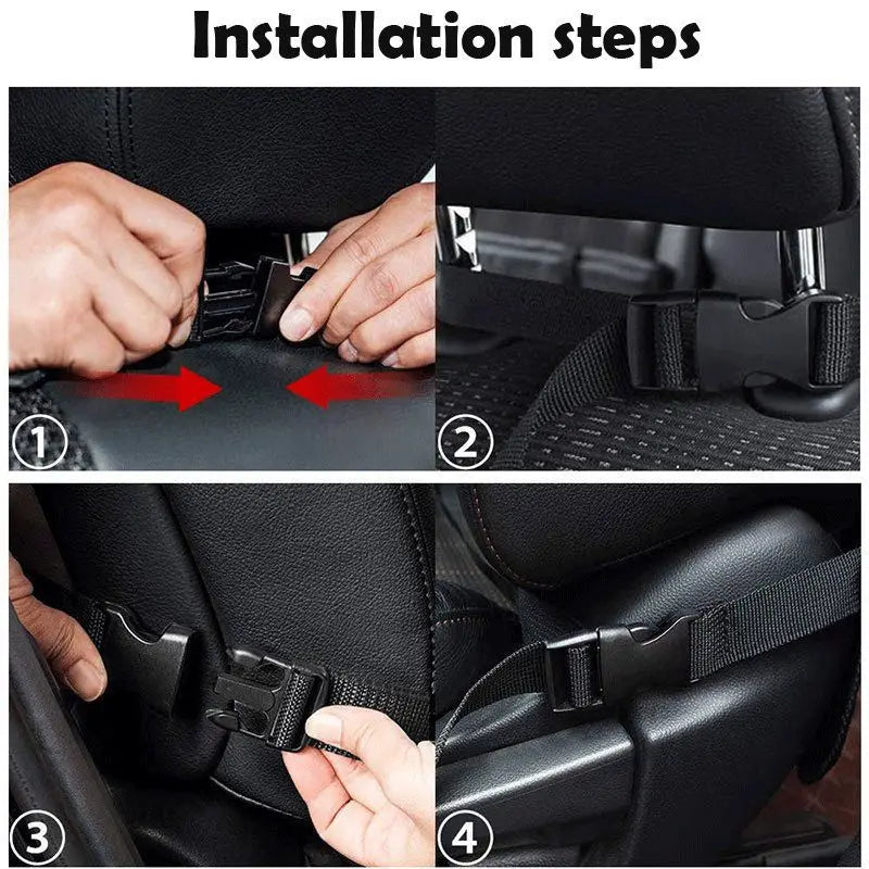 Car Backseat Organizer with Touch Screen Tablet Holder Auto Storage Pockets Cover Car Seat Back Protectors for Trip Kids Travel