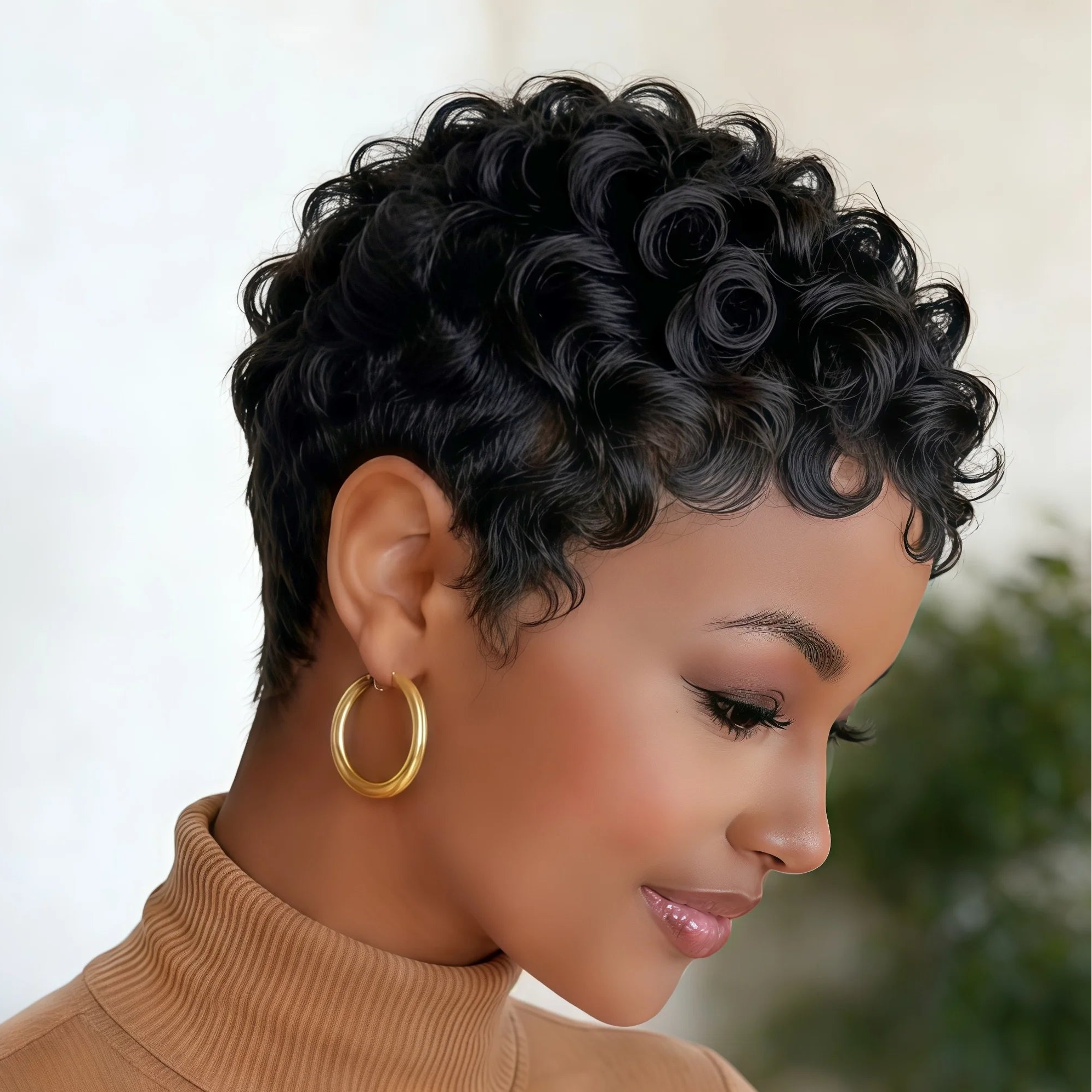 Loose Curly Pixie Cut Wig