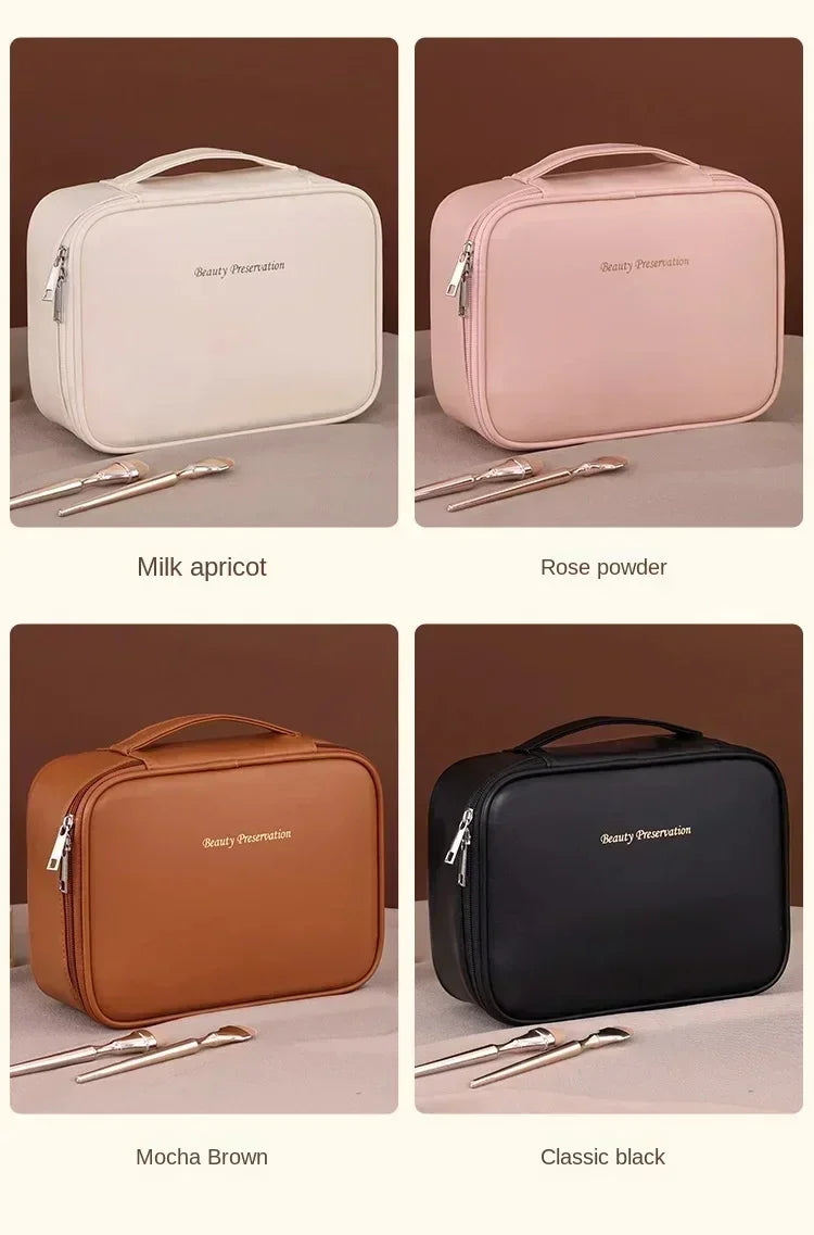Women's Makeup Bag Large Capacity Double Layer Cosmetic Bag Waterproof Toiletry Pouch Cosmetics Organizer Travel Essentials