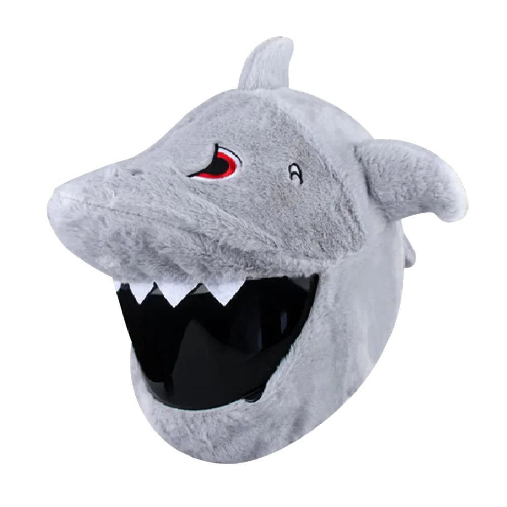 4PCS Motorcycle Helmet Cover Funny Helmet Riding Protective Cover Plush Cartoon Helmet Imp Splicing Head Cover