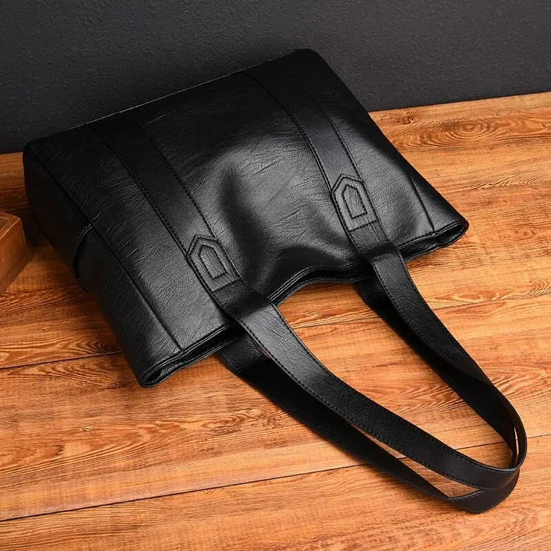 Bolso de Hombro Cruzado Grande de Piel Sintética para Mujer Vintage