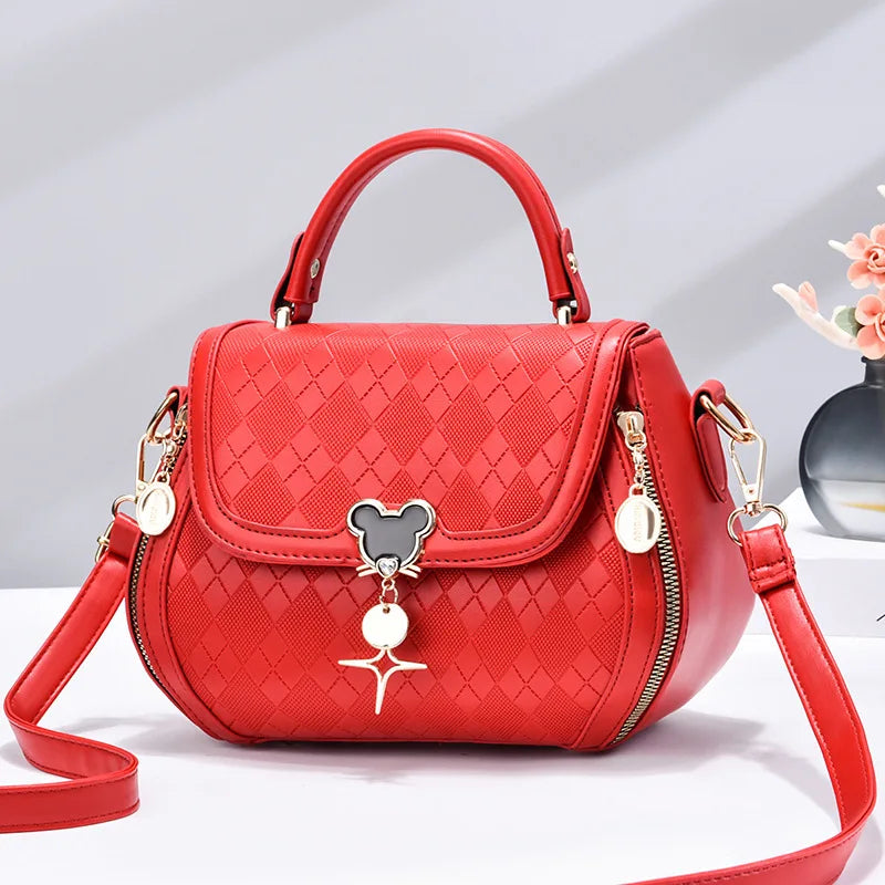 Bolso de mano para mujer, bolso de hombro para mujer, sac a main femme, bolso de diseñador de lujo de cuero genuino para mujer, bolso tipo bombonera con lazo