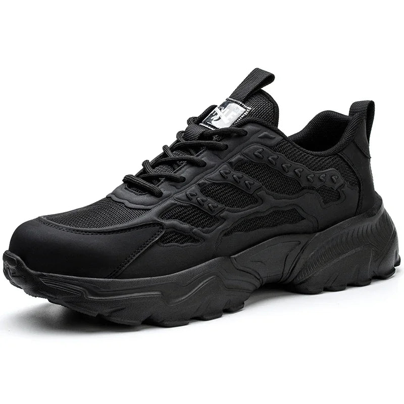 Work Safety Shoes For Men Lightweight Protective Work Sneakers Lightweight Men Shoes Breathable Shoes Anti-Puncture Work Shoe