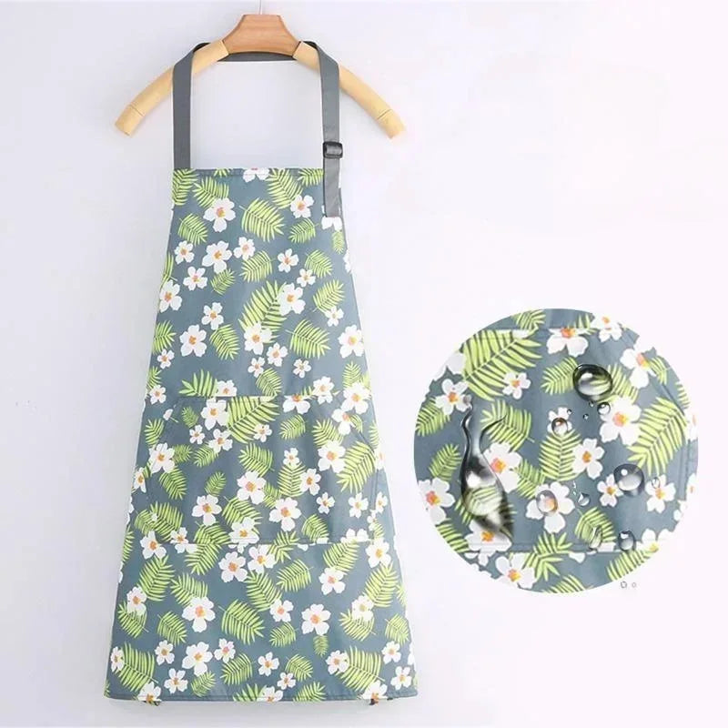 Adjustable Waterproof Kitchen Aprons for Fashion Lovely Cooking Coffee Baking Oil-Proof Anti-dirty Aprons Restaurant Supplies