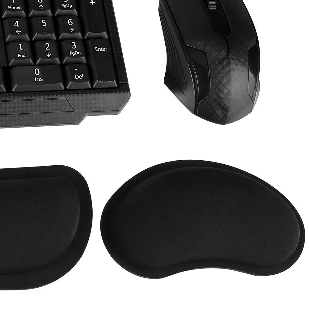 Wrist Rest Mouse & Keyboard Pad with Non-Slip Base Wrist Rest Pad Ergonomic Mousepad For Typist Office Gaming PC Laptop Computer