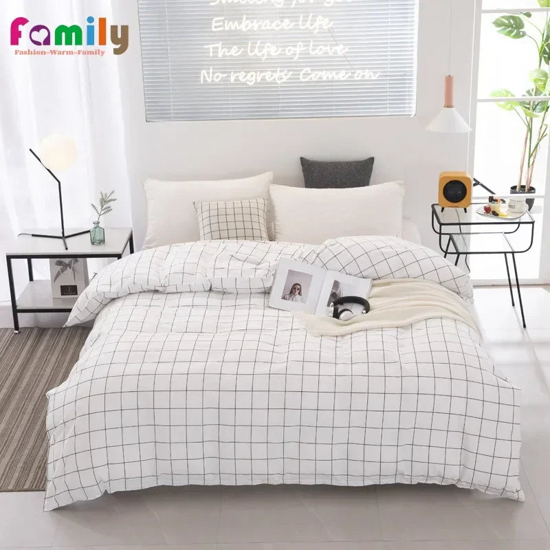 Simple Duvet Cover Single Double Queen King Size Quilt Cover Bedclothes Soft Comfort Microfiber Comforter Case No Pillowcase