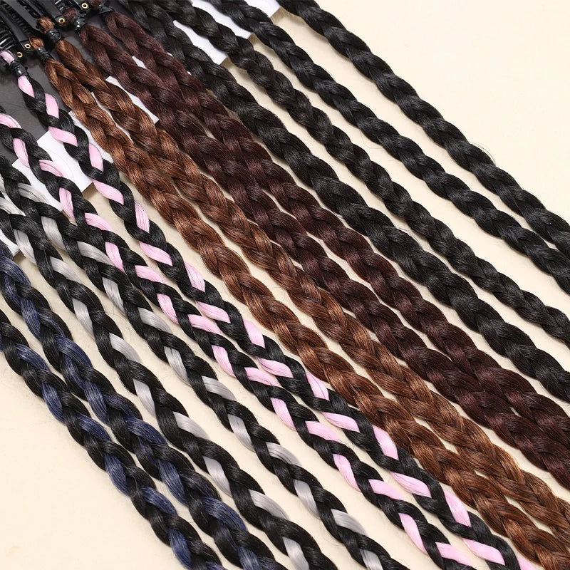 WIGSIN Synthetic 2pcs Braid Wig With Strong BB Clip Lightweight Box Braid Ponytail Hair Piece for Women