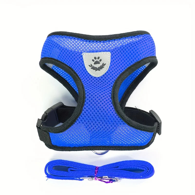 Arnés Ajustable para Gatos, Malla Transpirable Antiescape con Chaleco Reflectante y Correa de 1.5 m - Seguro, Duradero para Aventuras al Aire Libre