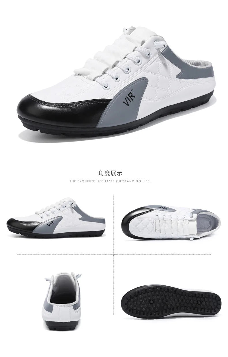 Men's Fashion Soft-soled Half Slippers Men Trendy Casual Shoes Soft Sole Non-slip Shoes New Outdoor Walking Shoes Zapatos Hombre