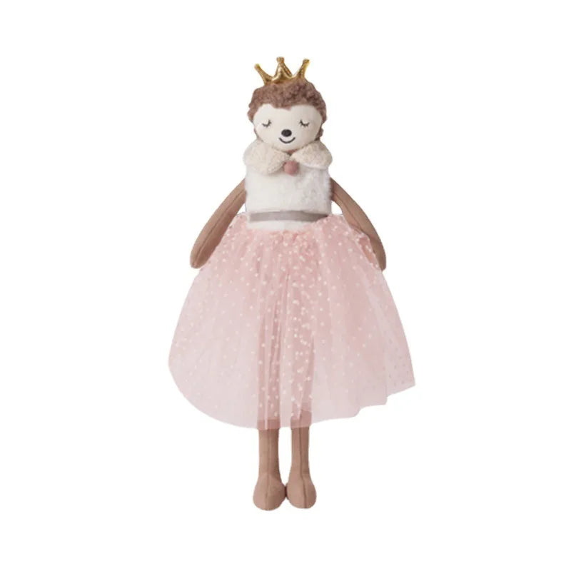 38cm Handmade Stuffed Animals Cute Unicorn Elephant Bunny Cat Sleeping Doll With Dress Baby Comfort Toys Children Gifts
