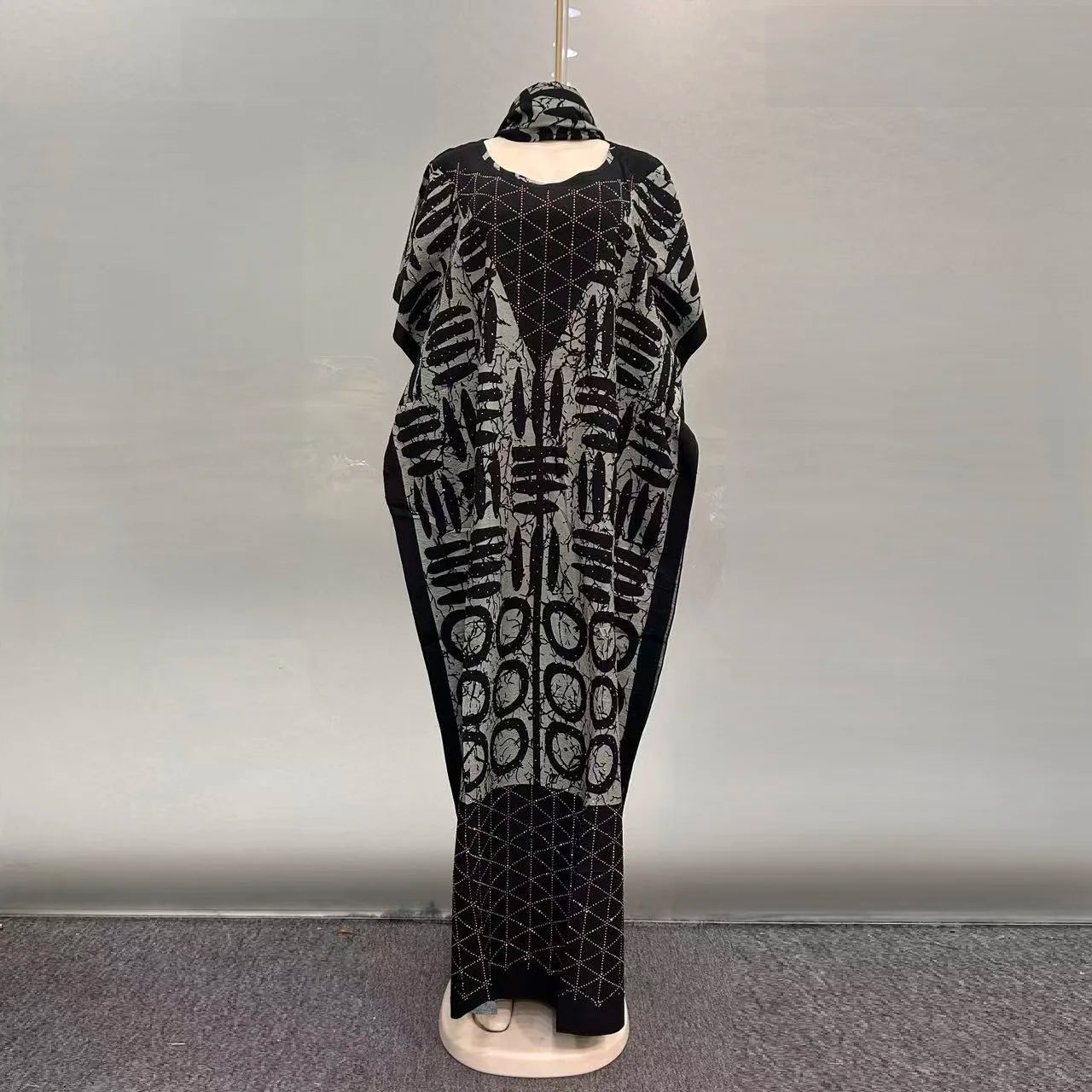 Nuevo Vestido de Algodón Suelto Casual de Verano Transpirable con Estampado Africano de Oriente Medio para Mujer