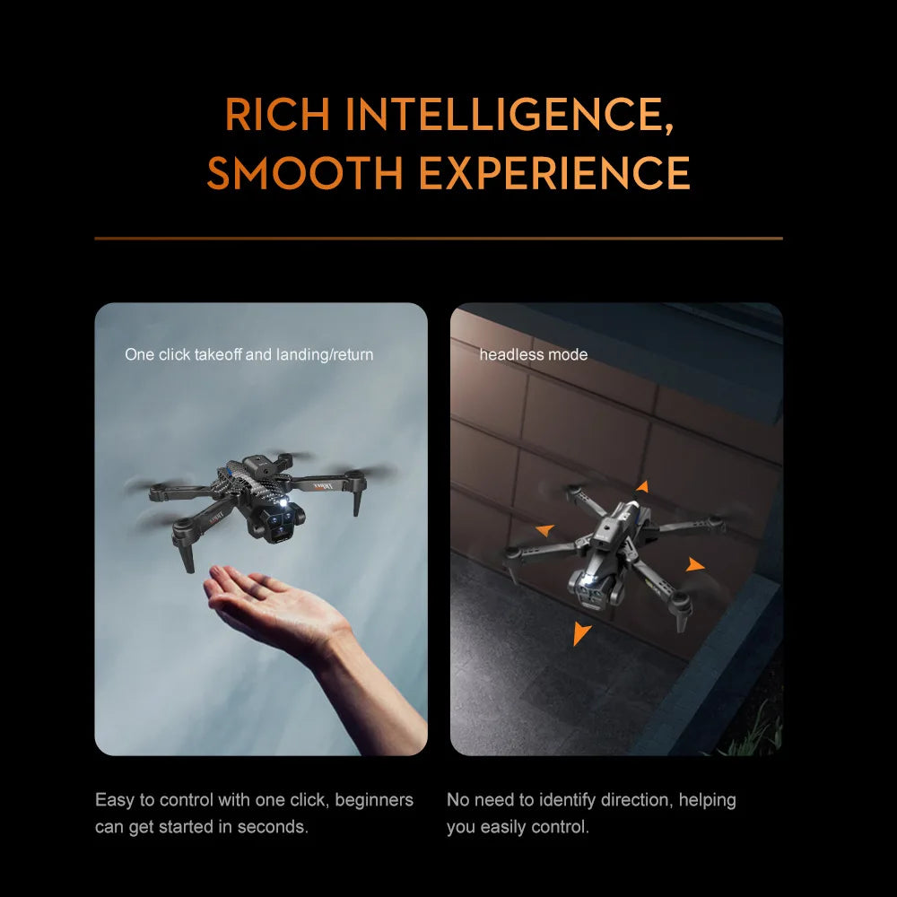 New Carbon Fiber Drone Triple HD Camera Aerial  OAS Remote Control Aircraft Optical Flow Quadcopter Kid Gifts
