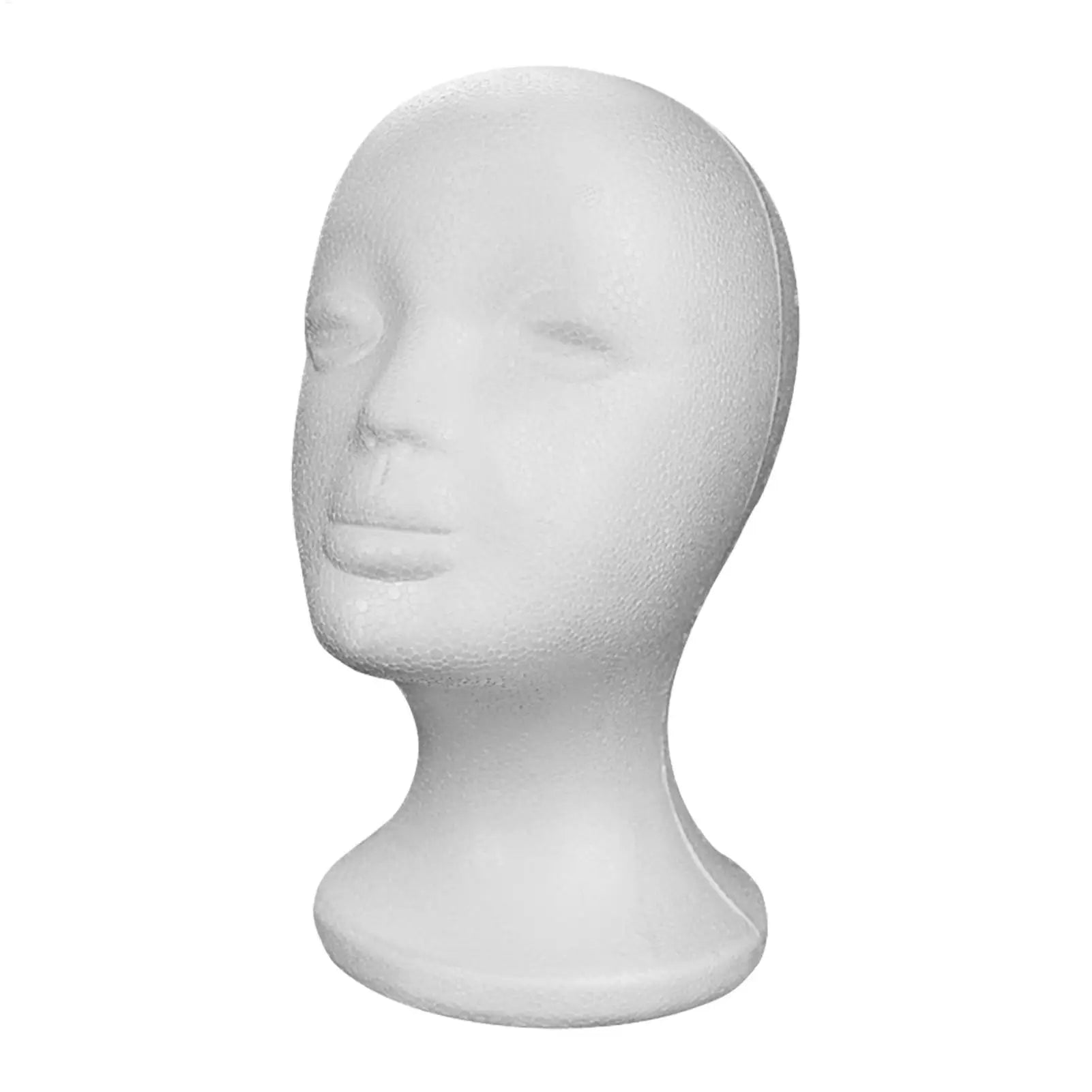 Female Styrofoam Mannequin Manikin Head Model Foam Wig Hair Lightweight  Manikin Head Wig Display Stand for Scarves Jewelry Hats Maniqui Cabeza Con Cabello Natural
