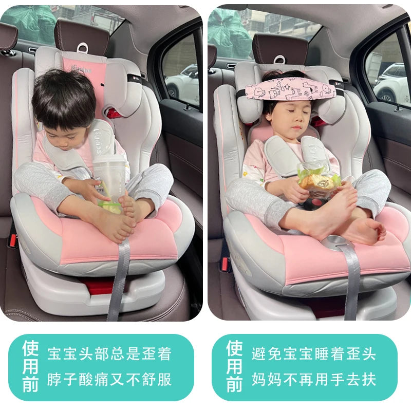Baby Essentials Head Fixation Belt Carseat Head Support for Kids on Car Seat Pushcart Fixation Belt Adjustable Sleep Positioner